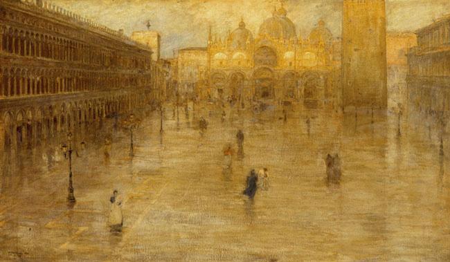 Pietro Fragiacomo Die Piazza San Marco Germany oil painting art